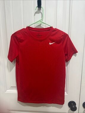 Nike Red Tee with White Swoosh